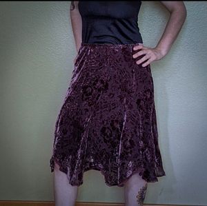 3 for $20 sale🎉- Size 10 Smokey Purple Velvet Burnout Skirt ECI New York